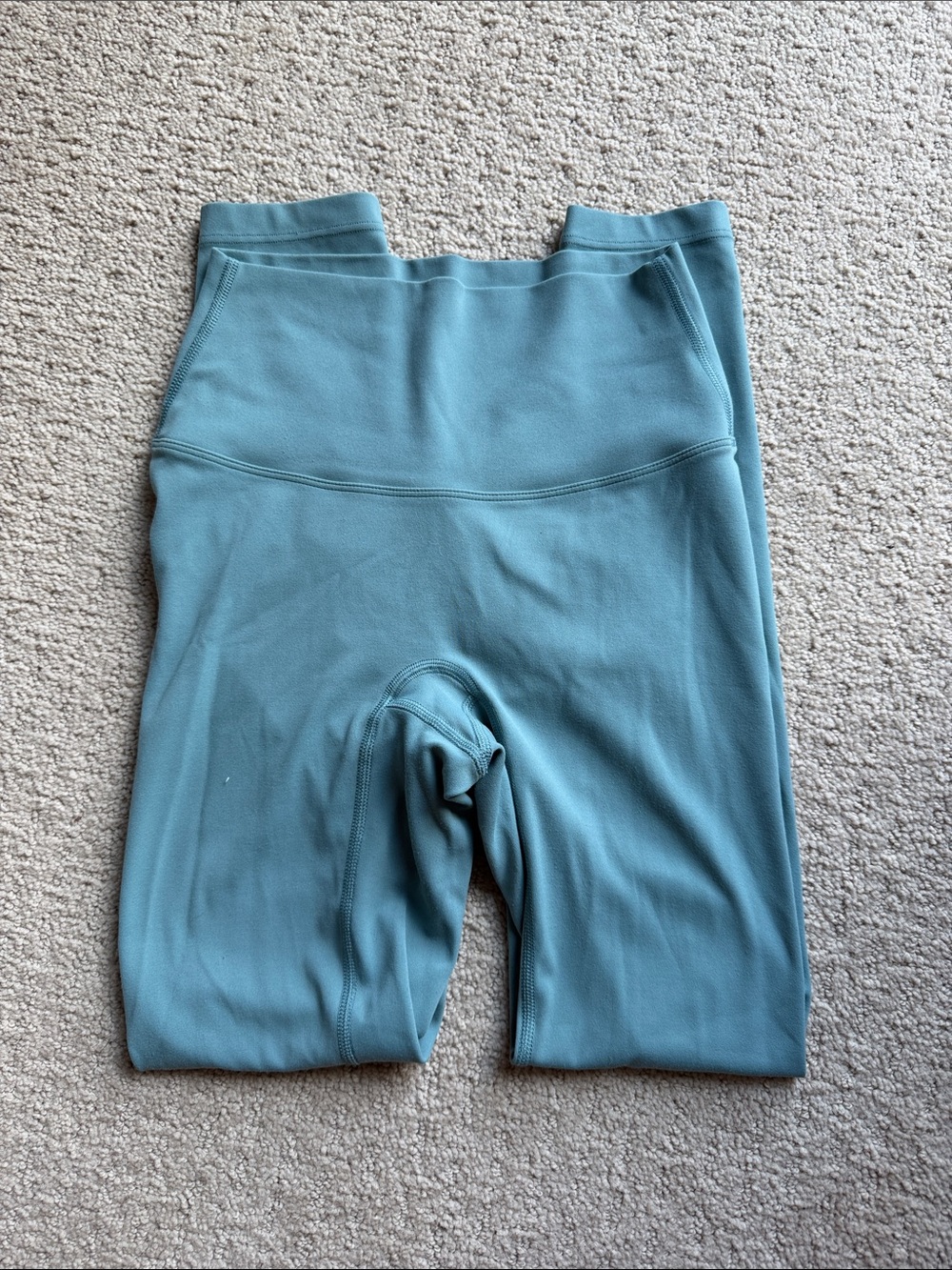 High-Waist Leggings - Teal Blue
